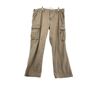 SONOMA Pants Men's Khaki Canvas Cargo Pockets Pants Brown Size 38/32